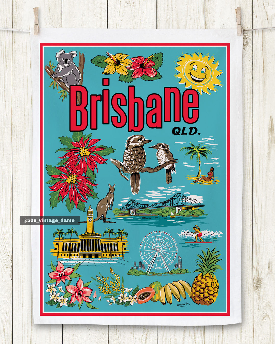 Brisbane Souvenir Teatowel