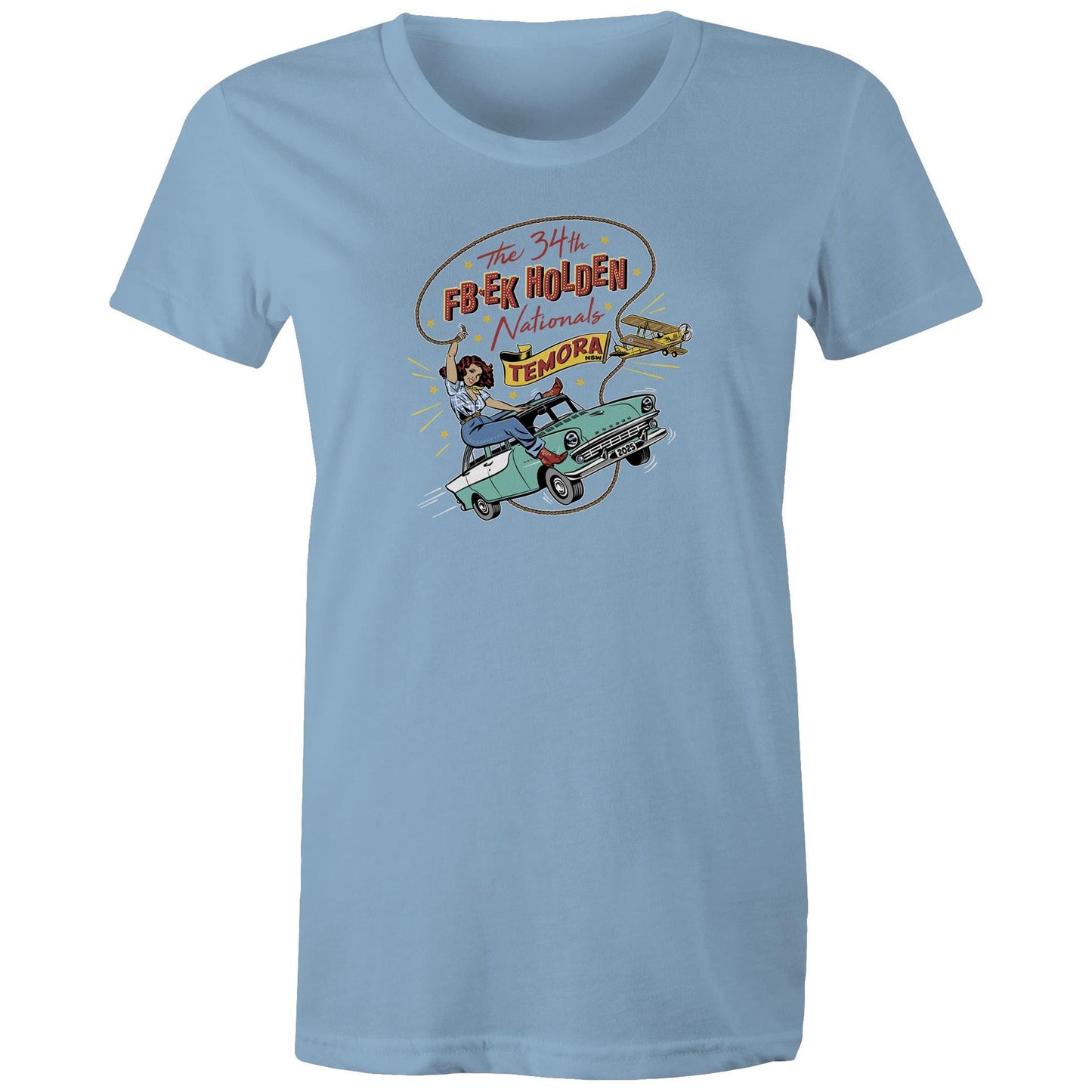 34th FB EK Holden Nationals Temora NSW 2025 - blue tee shirt