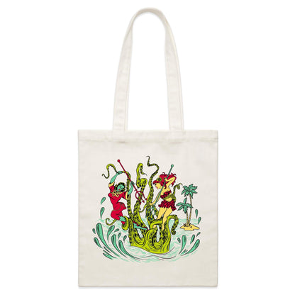 Battle of the Kraken - Tote Bag