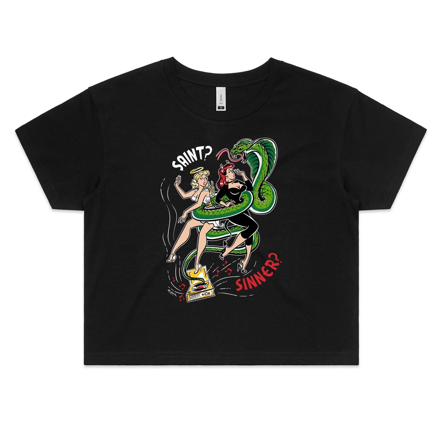 Sinner not a Saint -  Crop Tee