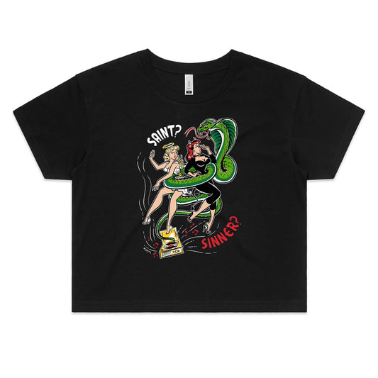 Sinner not a Saint -  Crop Tee
