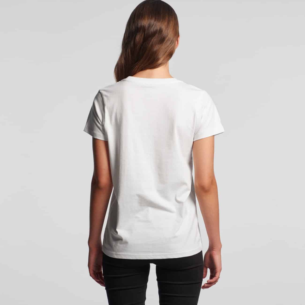 Back view of model wearing the tee shirt