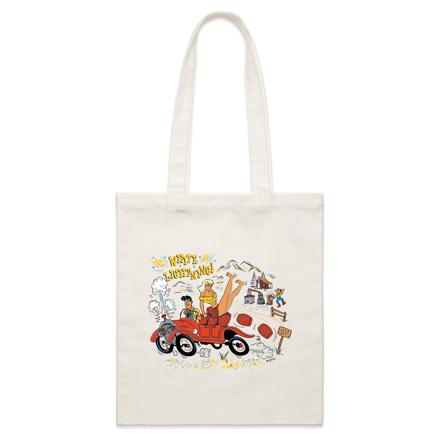 White Lightning -  Canvas Tote Bag