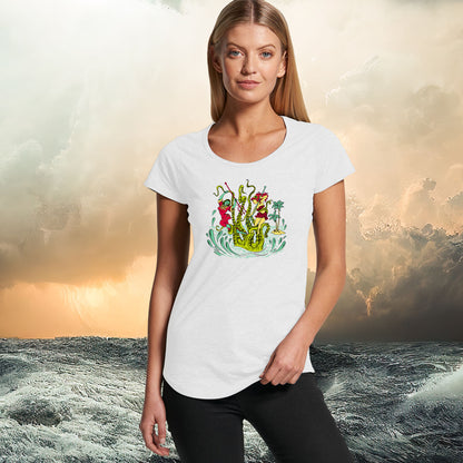 Battle of the Kraken - Ladies Scoop Neck T-Shirt