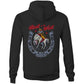 Black hoodie sweatshirt with front kangaroo pocket. Back print features a rodeo cowboy riding a horse with a giant horseshoe. Text reads Best in the West