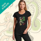 Sinner not a Saint  - Ladies Scoop Neck T-Shirt (Black)