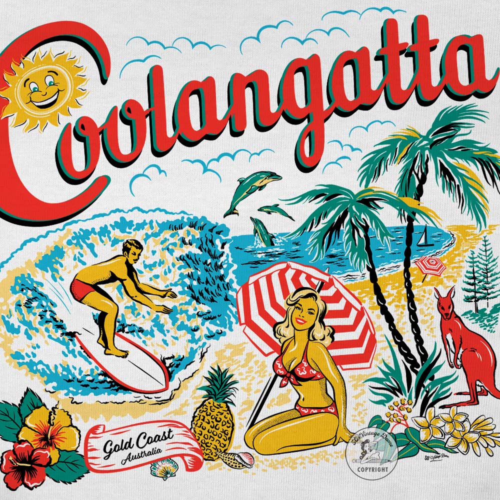 Vintage Coolangatta tshirt design.