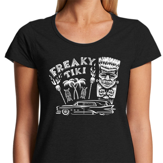 Freaky Tiki - Ladies Scoop Neck T-Shirt