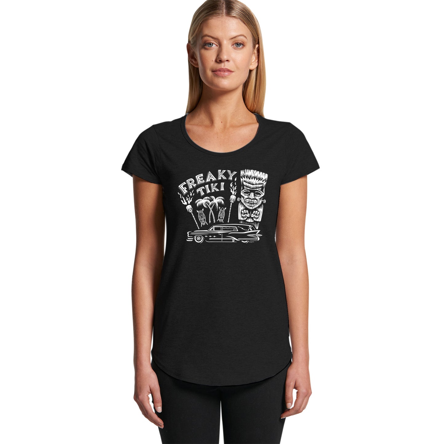 Freaky Tiki - Ladies Scoop Neck T-Shirt