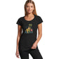 Honolulu Honey pinup tee shirt in black