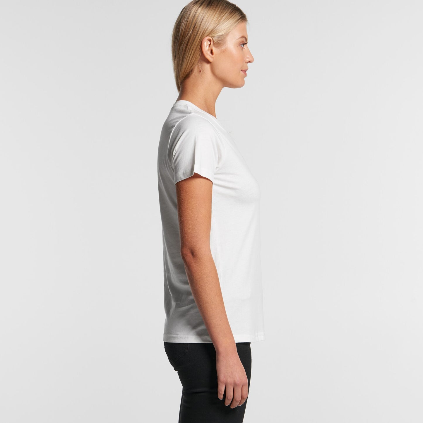 side view of ladies t-shirt