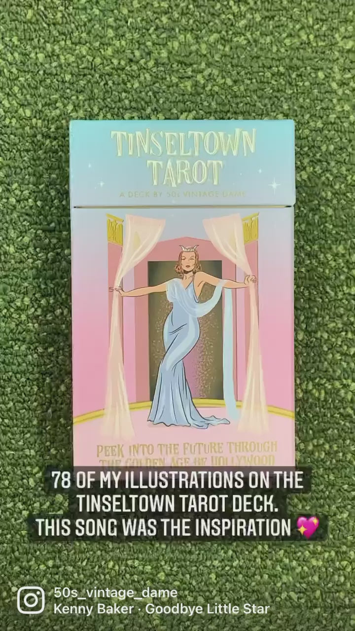 Tinseltown Tarot Card deck (Author-signed copy) – 50s Vintage Dame