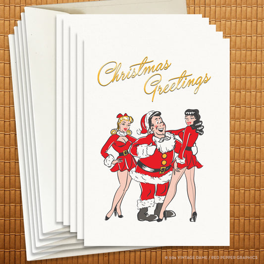 Christmas cards – 50s Vintage Dame