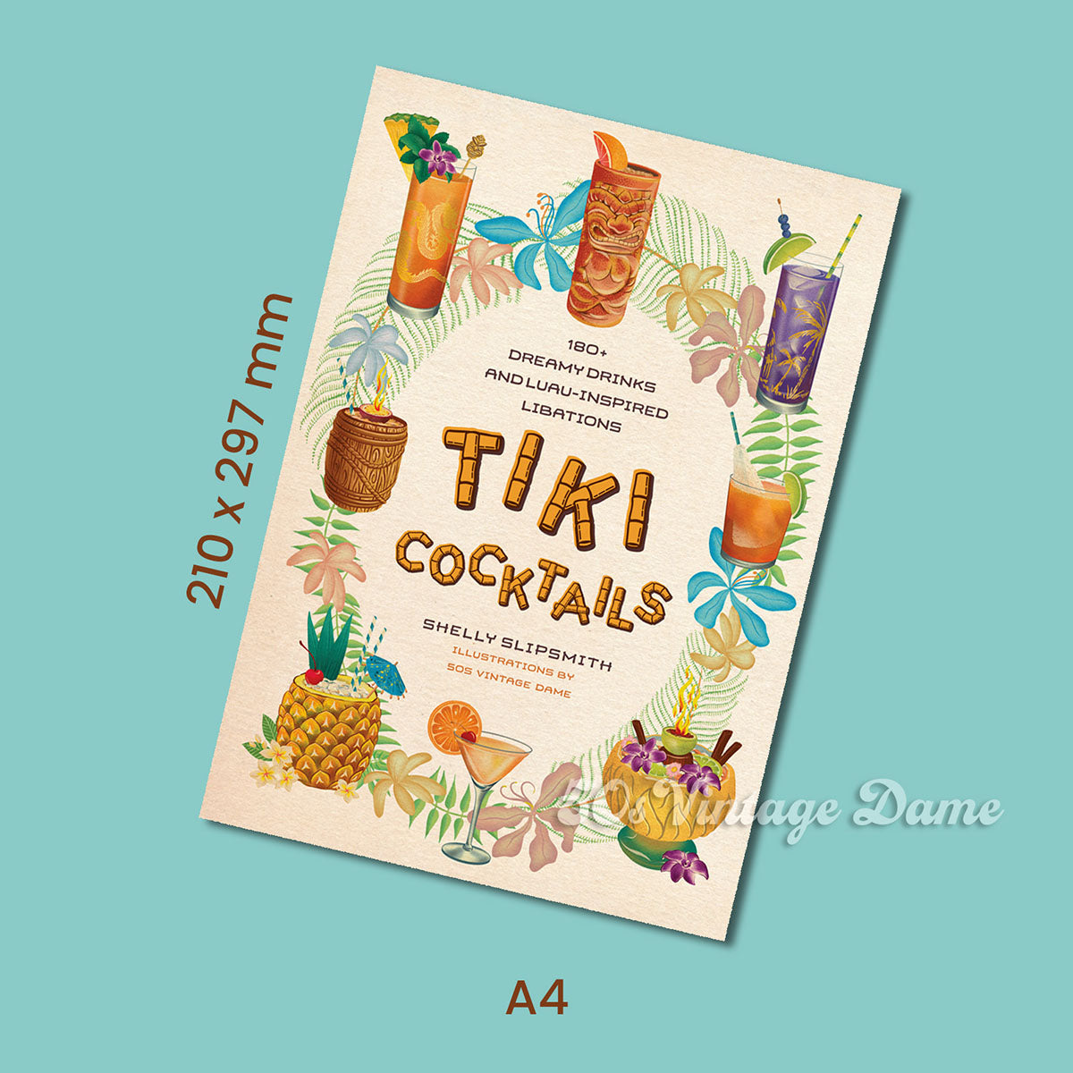 Tiki Cocktails - A4 poster print