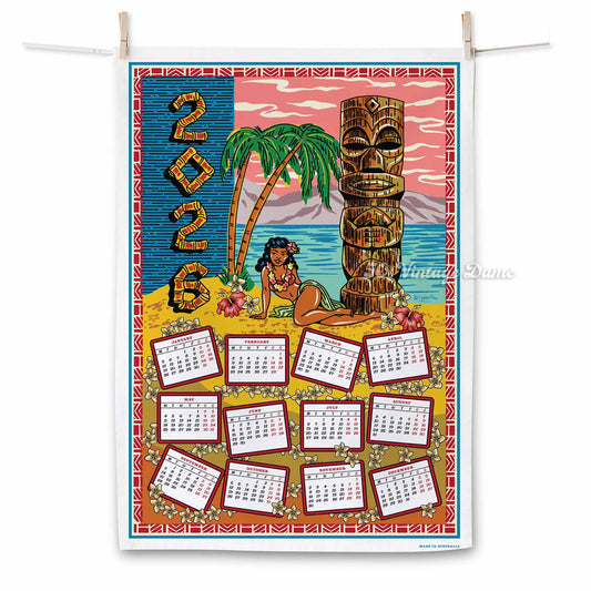 2026 Tiki Teatowel Calendar