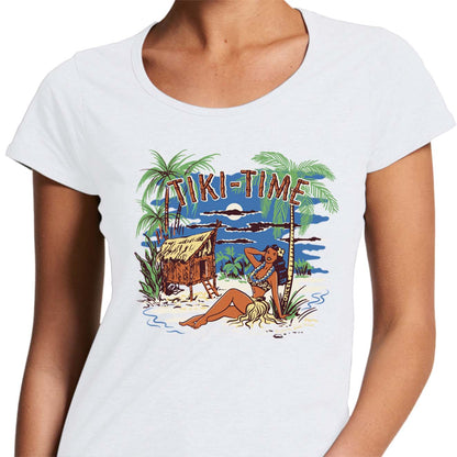 Tiki Time - Ladies Scoop Neck T-Shirt