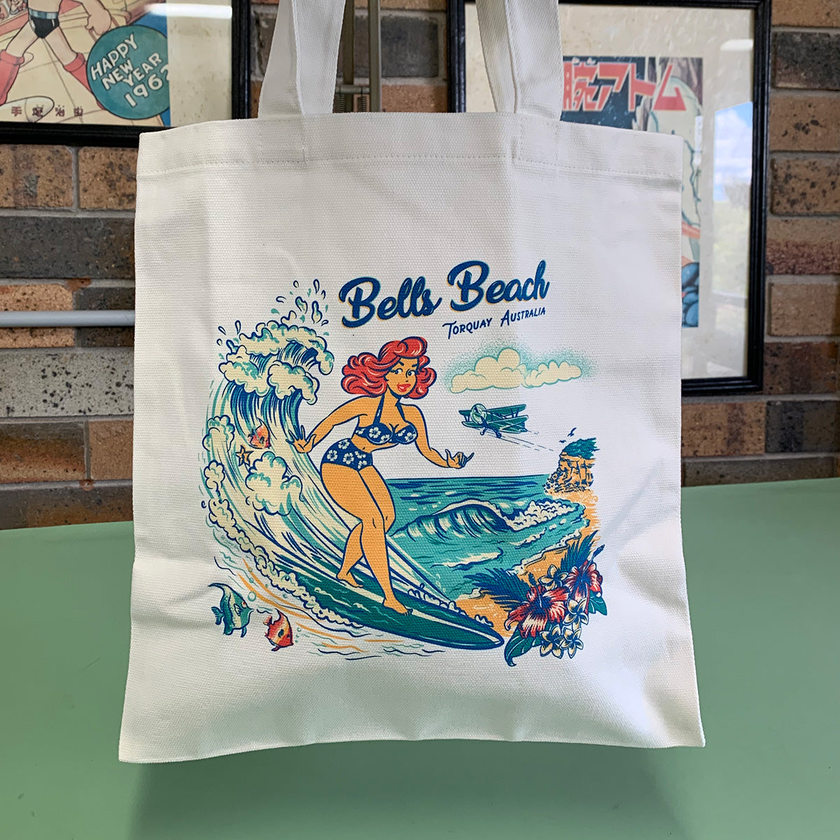 Bells Beach Torquay souvenir tote bag