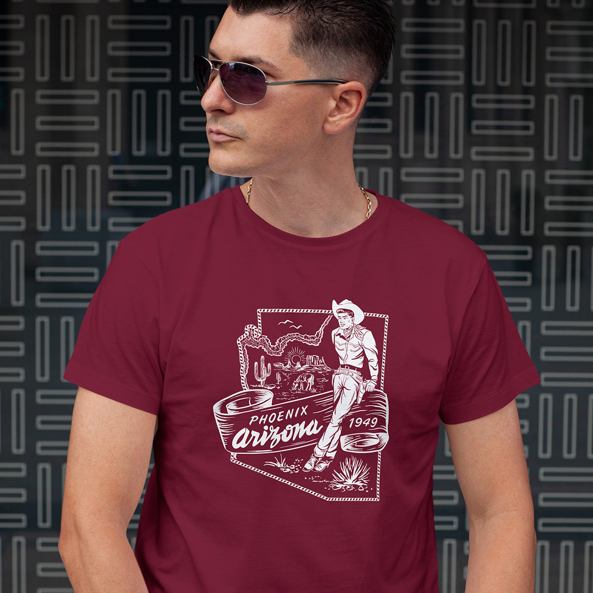 Phoenix Arizona Mens T-Shirt – 50s Vintage Dame